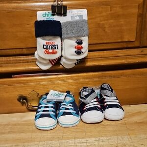 Carter's 4-pack of socks and 2-qty Pair of Carter's Baby Shoes